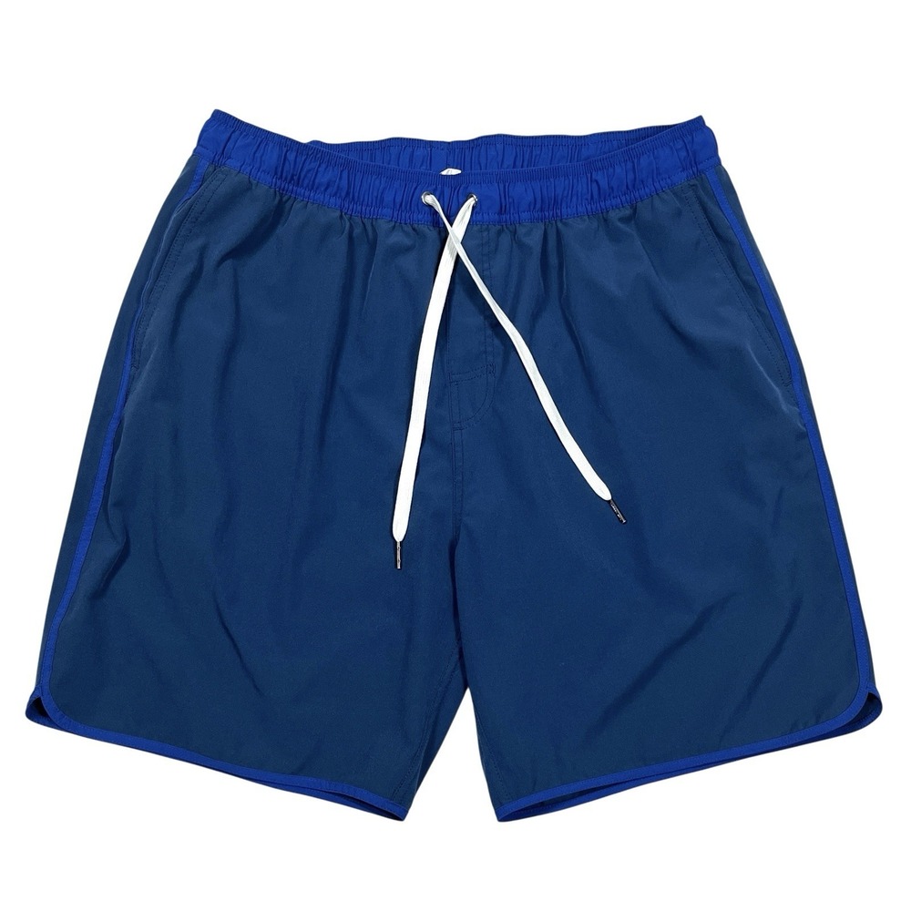 Fair Harbor The Anchor 8" Swim Trunk Mens XXL Blue Drawstring Lined Shorts